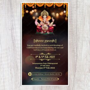 Ganeshji top invitation card design