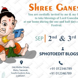 Little ganeshji Baby Invitation 2022