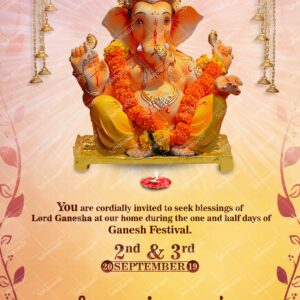 Maharashtra style Ganesh Chaturthi Invitation 2022